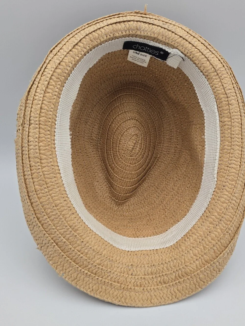 Chatties Paper Trilby Fedora Hat One Size